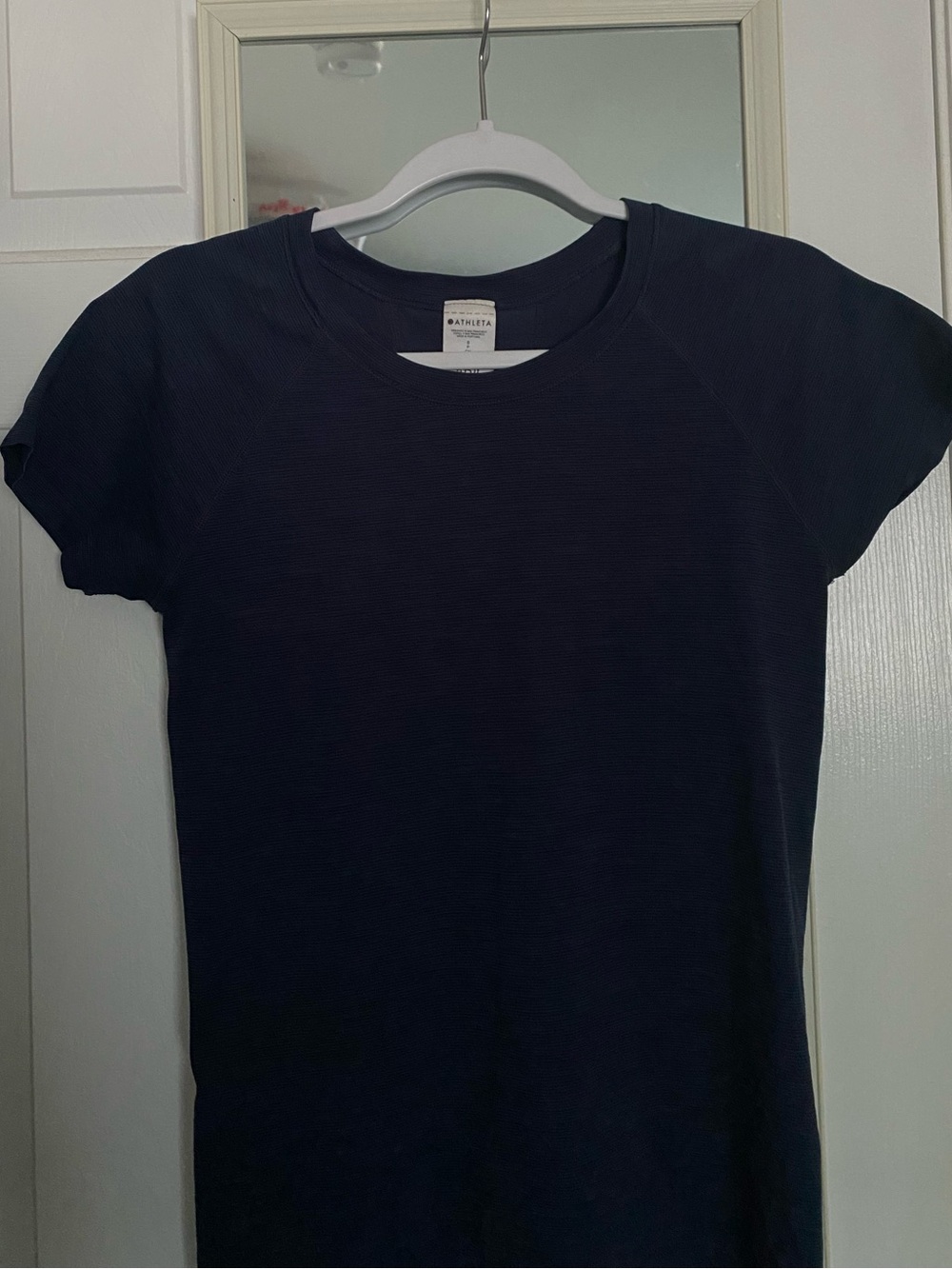 Athleta Navy Momentum Seamless Tee